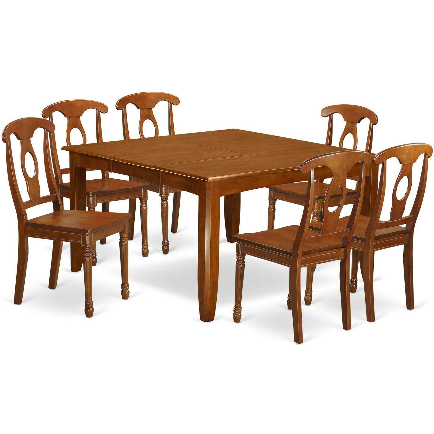 7  Pc  Dining  Room  Set-Dinette  Table  With  Leaf  And  6  Kitchen  Chairs.