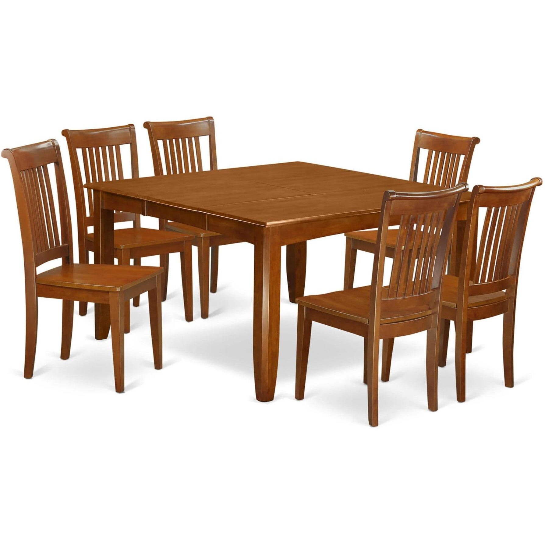 East West Furniture Pfpo9-Sbr-C 9 Piece Set Includes A Square Dining Room Table With Butterfly Leaf And 8 Linen Fabric Upholstered Chairs  54X54 Inch