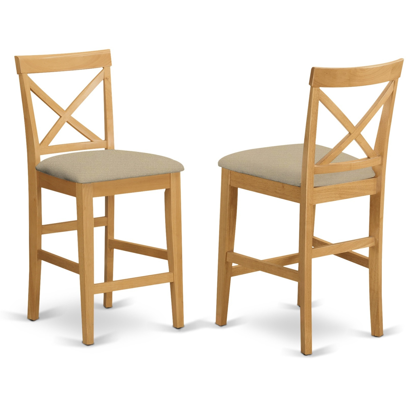 Pubs5-Oak-C 5 Pc Counter Height Table-Counter Height Table And 4 Kitchen Counter Chairs