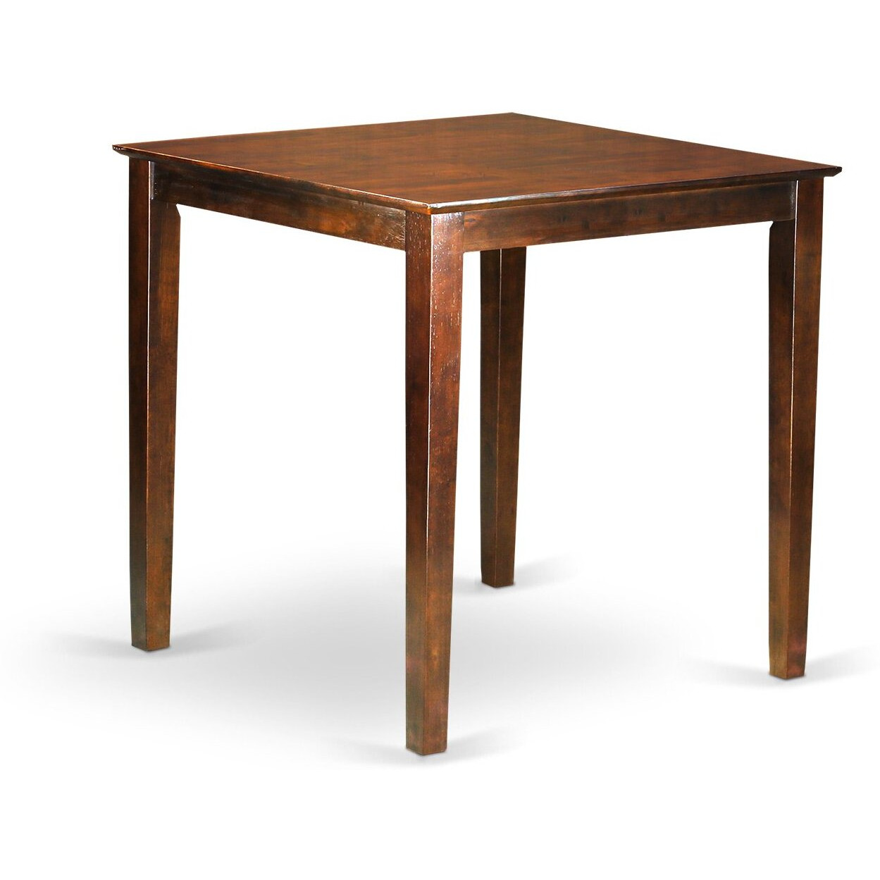 East West Furniture Vern5-Mah-Lc 5 Piece Kitchen Counter Set Includes A Square Dining Room Table And 4 Faux Leather Upholstered Dining Chairs  36X36 Inch  Mahogany