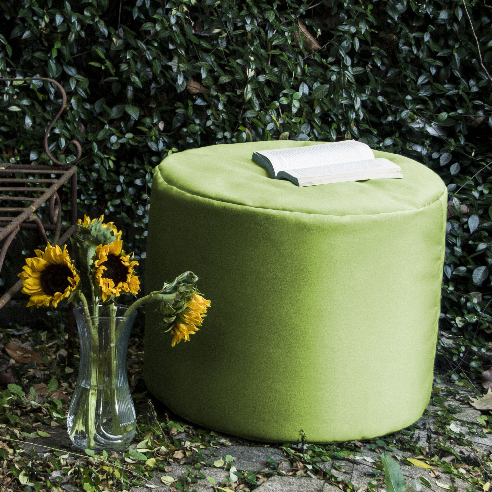 Jaxx Spring Outdoor Ottoman  Lime