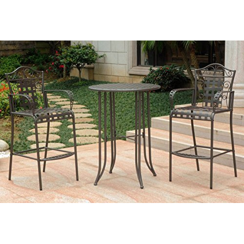 Set Of Three Iron Bar Bistro