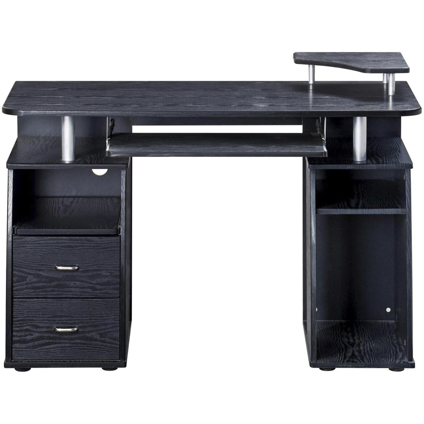 Complete Computer Workstation Desk With Storage. Color Espresso