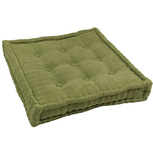 25-Inch Square Corder Floor Pillow With Button Tufts