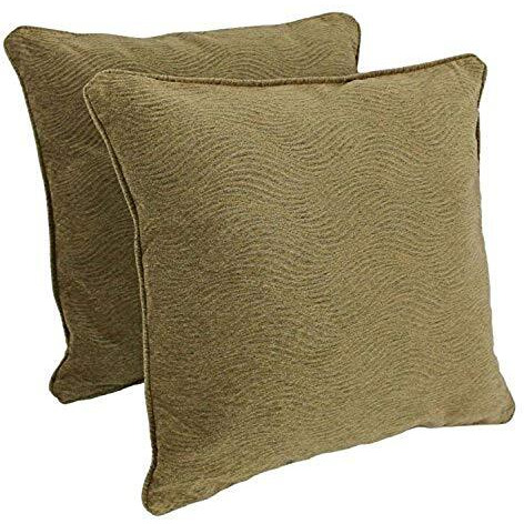 25-Inch Double-Corded Patterned Jacquard Chenille Square Floor Pillows With Inserts (Set Of 2)  9813-Cd-S2-Jch-09