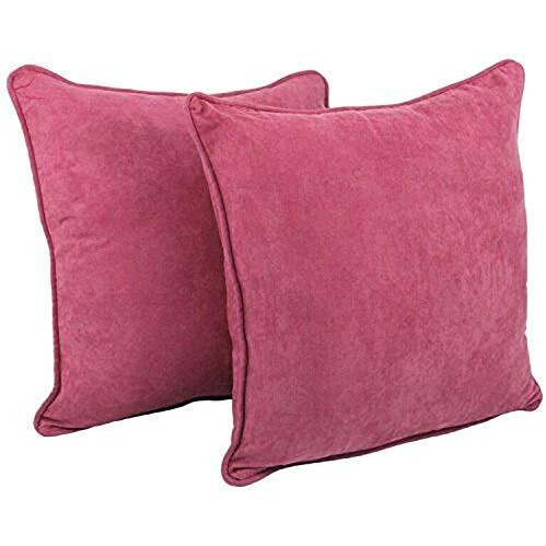 25-Inch Double-Corded Solid Microsuede Square Floor Pillows With Inserts (Set Of 2) 9813-Cd-S2-Ms-Bb