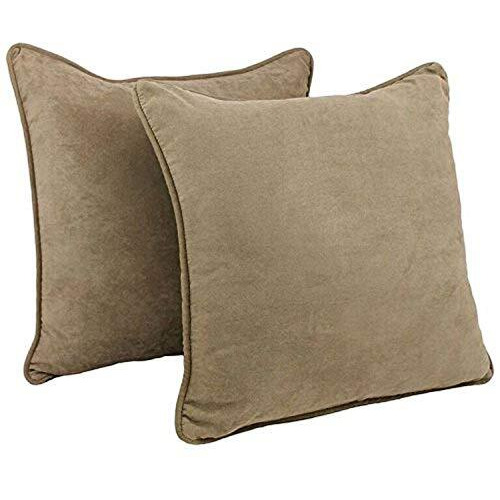25-Inch Double-Corded Solid Microsuede Square Floor Pillows With Inserts (Set Of 2) 9813-Cd-S2-Ms-Jv