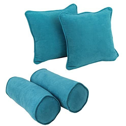 Double-Corded Solid Microsuede Throw Pillows With Inserts (Set Of 4)  9818-Cd-S4-Ms-Ab