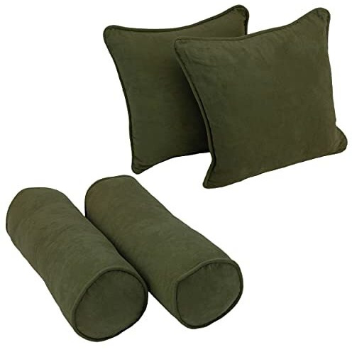 Double-Corded Solid Microsuede Throw Pillows With Inserts (Set Of 4)  9818-Cd-S4-Ms-Hg