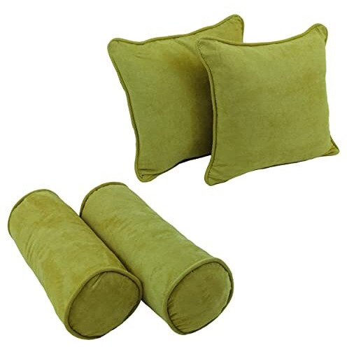 Double-Corded Solid Microsuede Throw Pillows With Inserts (Set Of 4)  9818-Cd-S4-Ms-Ml