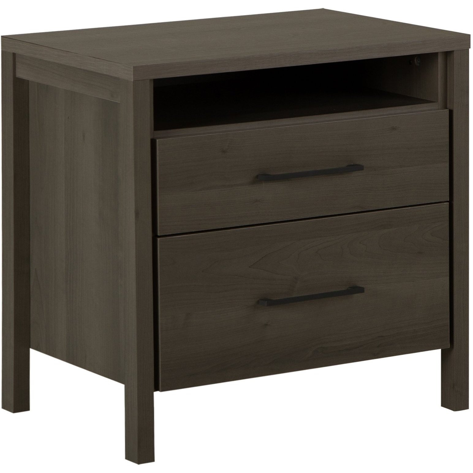 South Shore Gravity Nightstand  Gray Maple