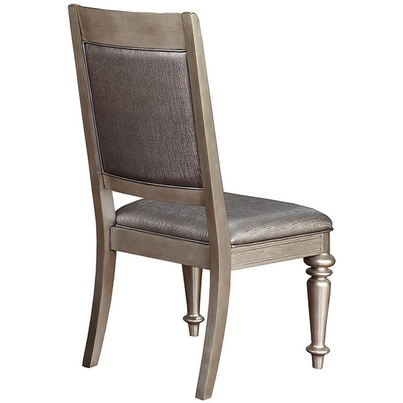 Bling Game Open Back Side Chairs Metallic (Set Of 2)