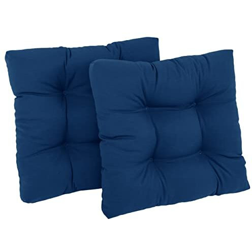 19-Inch Squared Twill Tufted Dining Chair Cushions (Set Of 2)  94005-2Ch-Tw-Rb