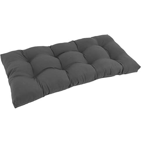 42-Inch By 19-Inch Squared Twill Tufted Loveseat Cushion 94006-Ls-Tw-Gy