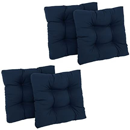 19-Inch Squared Twill Tufted Dining Chair Cushions (Set Of 4)  94005-4Ch-Tw-Nv