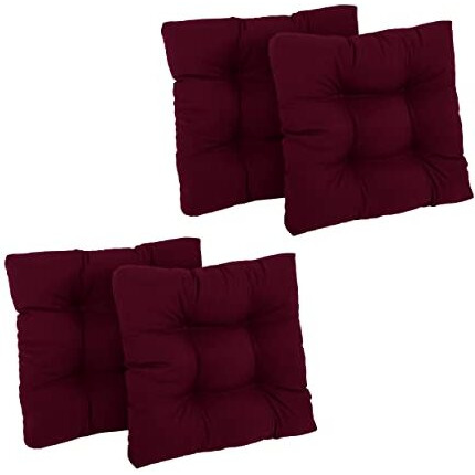 19-Inch Squared Twill Tufted Dining Chair Cushions (Set Of 4)  94005-4Ch-Tw-Bg