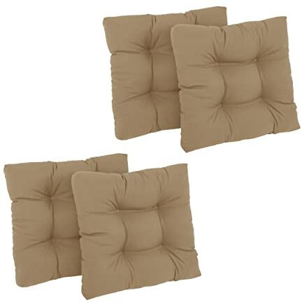 19-Inch Squared Twill Tufted Dining Chair Cushions (Set Of 4)  94005-4Ch-Tw-Tf