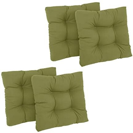 19-Inch Squared Twill Tufted Dining Chair Cushions (Set Of 4)  94005-4Ch-Tw-Sg