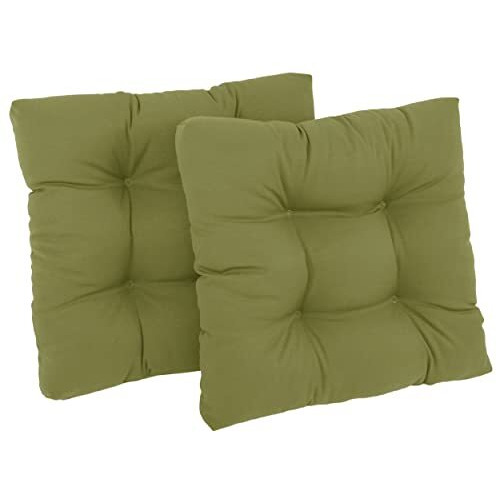 19-Inch Squared Twill Tufted Dining Chair Cushions (Set Of 2)  94005-2Ch-Tw-Sg