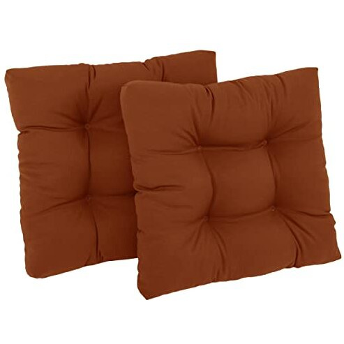 19-Inch Squared Twill Tufted Dining Chair Cushions (Set Of 2)  94005-2Ch-Tw-Sp