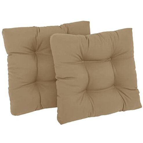 19-Inch Squared Twill Tufted Dining Chair Cushions (Set Of 2)  94005-2Ch-Tw-Tf