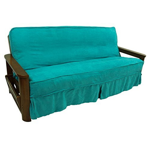 Solid Microsuede Double Corded 8 To 9-Inch Full Futon Slipcover