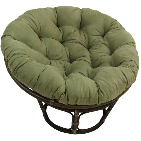 48-Inch Solid Microsuede Papasan Cushion (Fits 46-Inch Papasan Frame)  93302-Ms-Sg