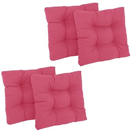 19-Inch Squared Twill Tufted Dining Chair Cushions (Set Of 4)  94005-4Ch-Tw-Bb