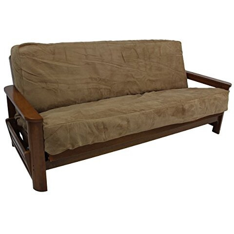 Solid Foam-Backed Microsuede 8 To 9-Inch Full Futon Cover 9687-Faux-Tn