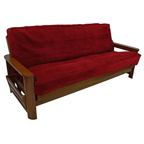 Solid Foam-Backed Microsuede 8 To 9-Inch Full Futon Cover