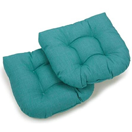 19-Inch U-Shaped Solid Spun Polyester Tufted Dining Chair Cushions (Set Of 2) 93184-2Ch-Reo-Sol-12