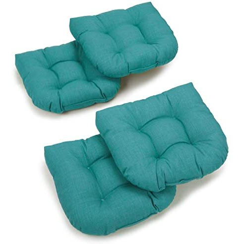 19-Inch U-Shaped Solid Spun Polyester Tufted Dining Chair Cushions (Set Of 4)  93184-4Ch-Reo-Sol-12