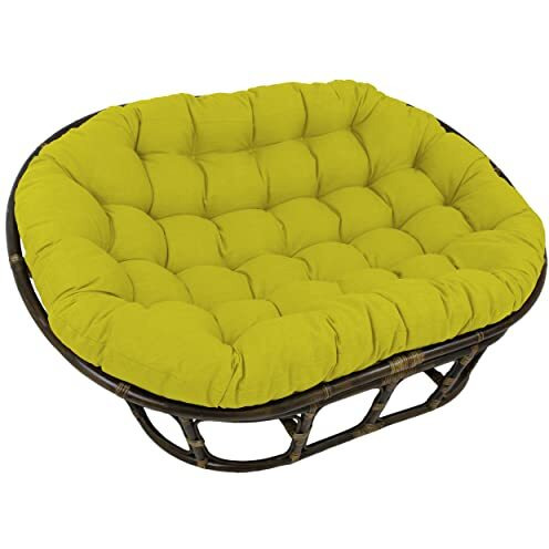 65-Inch By 48-Inch Solid Outdoor Spun Polyester Double Papasan Cushion  93304-Reo-Sol-01