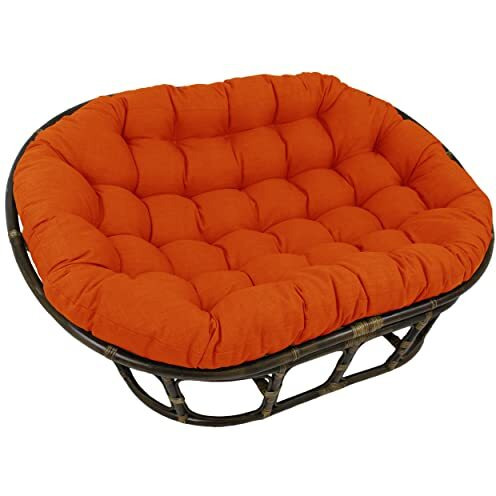 65-Inch By 48-Inch Solid Outdoor Spun Polyester Double Papasan Cushion  93304-Reo-Sol-13