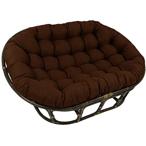65-Inch By 48-Inch Solid Outdoor Spun Polyester Double Papasan Cushion  93304-Reo-Sol-10