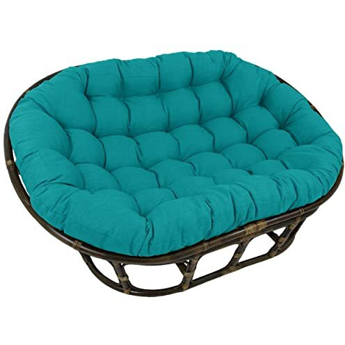 65-Inch By 48-Inch Solid Outdoor Spun Polyester Double Papasan Cushion  93304-Reo-Sol-12