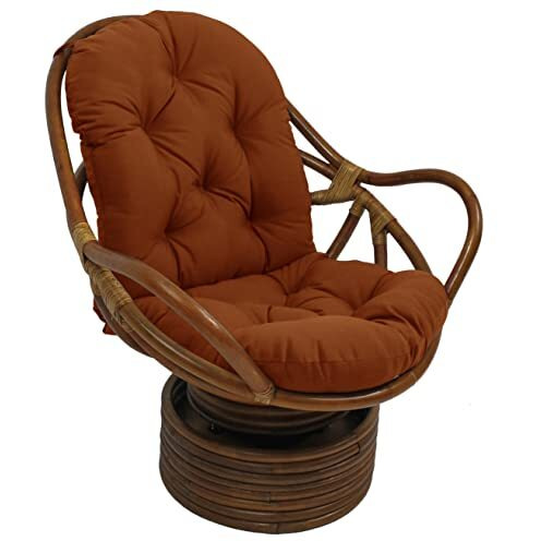 48-Inch By 24-Inch Solid Outdoor Spun Polyester Swivel Rocker Cushion 93310-Reo-Sol-06