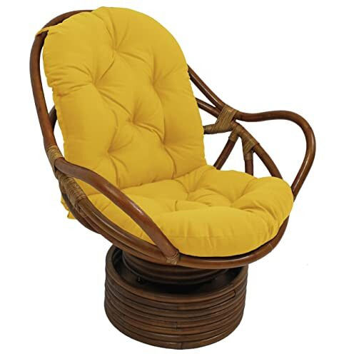 48-Inch By 24-Inch Solid Outdoor Spun Polyester Swivel Rocker Cushion 93310-Reo-Sol-03