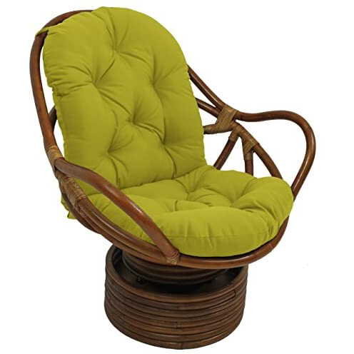 48-Inch By 24-Inch Solid Outdoor Spun Polyester Swivel Rocker Cushion 93310-Reo-Sol-01