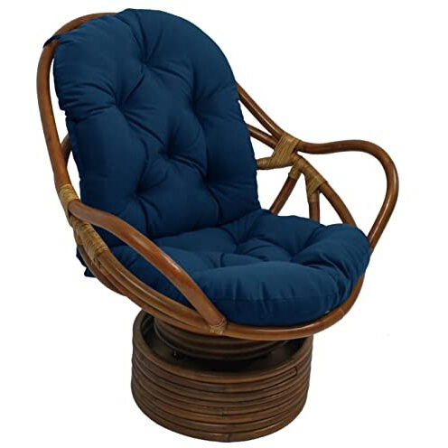 48-Inch By 24-Inch Solid Outdoor Spun Polyester Swivel Rocker Cushion 93310-Reo-Sol-05