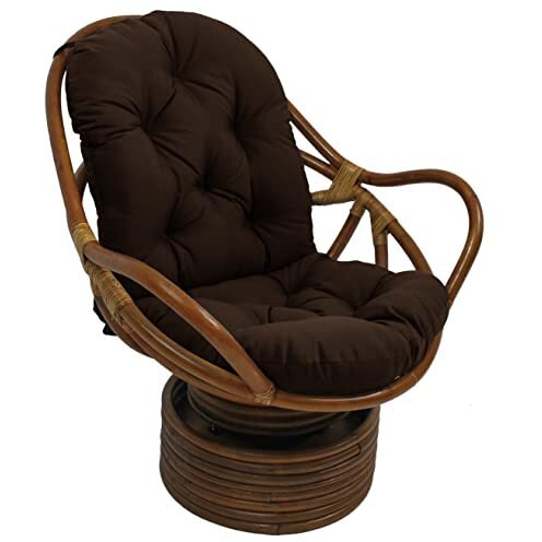 48-Inch By 24-Inch Solid Outdoor Spun Polyester Swivel Rocker Cushion 93310-Reo-Sol-10