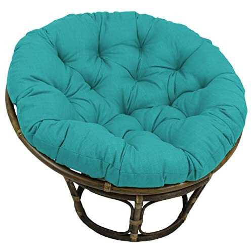 44-Inch Solid Outdoor Spun Polyester Papasan Cushion (Fits 42-Inch Papasan Frame) 93312-Reo-Sol-12