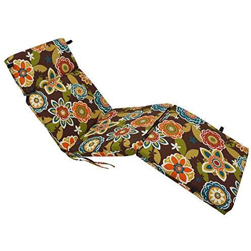 72-Inch By 24-Inch Patterned Polyester Outdoor Chaise Lounge Cushion 93475-Reo-50