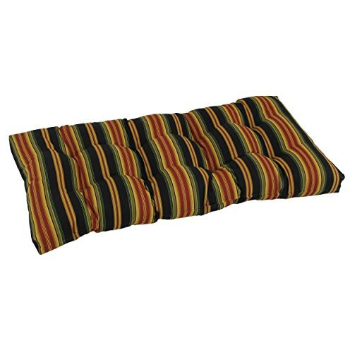 42-Inch By 19-Inch Squared Patterned Spun Polyester Tufted Loveseat Cushion  94006-Ls-Reo-31