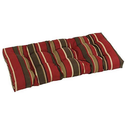 42-Inch By 19-Inch Squared Patterned Spun Polyester Tufted Loveseat Cushion  94006-Ls-Reo-33