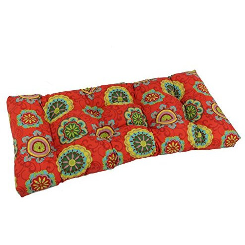 42-Inch By 19-Inch Squared Patterned Spun Polyester Tufted Loveseat Cushion  94006-Ls-Reo-41