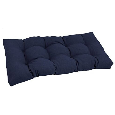42-Inch By 19-Inch Squared Solid Spun Polyester Tufted Loveseat Cushion  94006-Ls-Reo-Sol-05