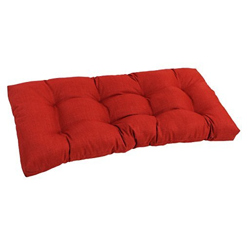 42-Inch By 19-Inch Squared Solid Spun Polyester Tufted Loveseat Cushion  94006-Ls-Reo-Sol-04