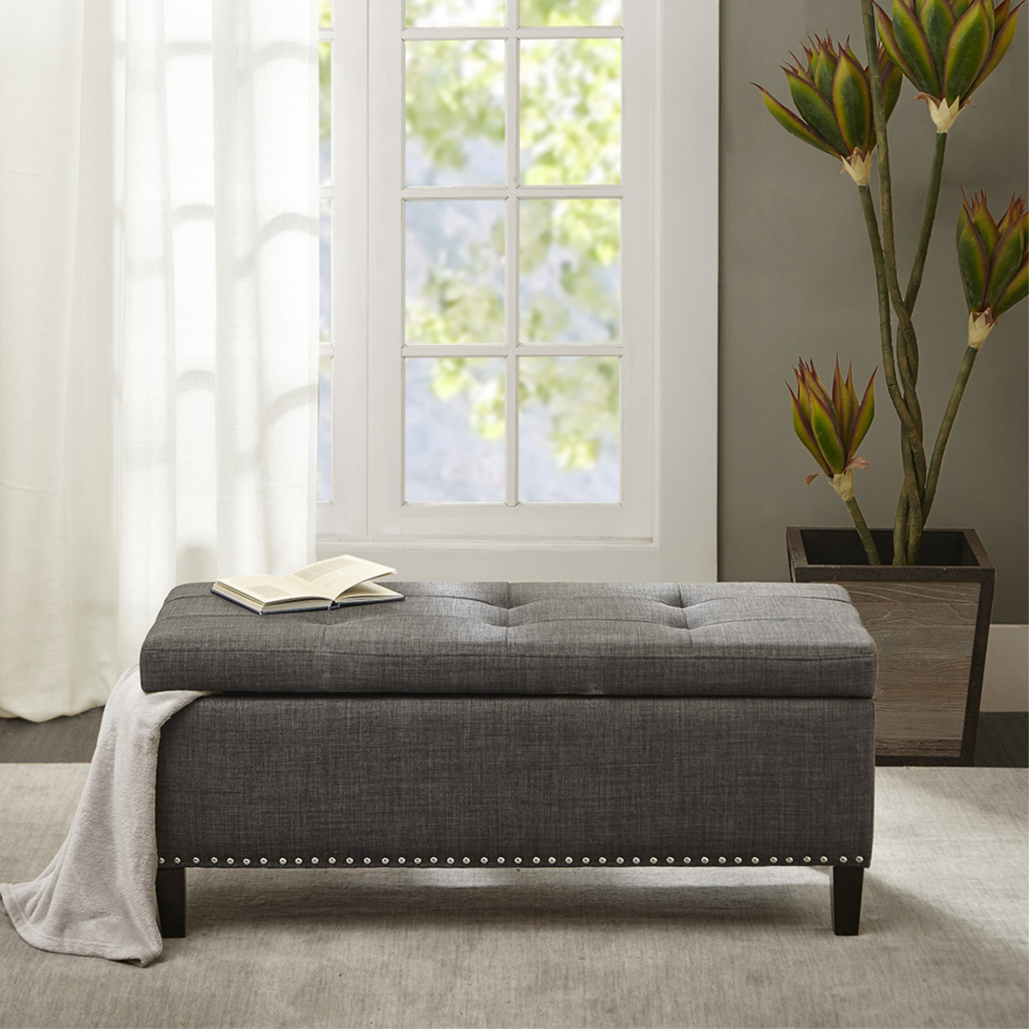 Shandra Ii Tufted Top Storage Bench