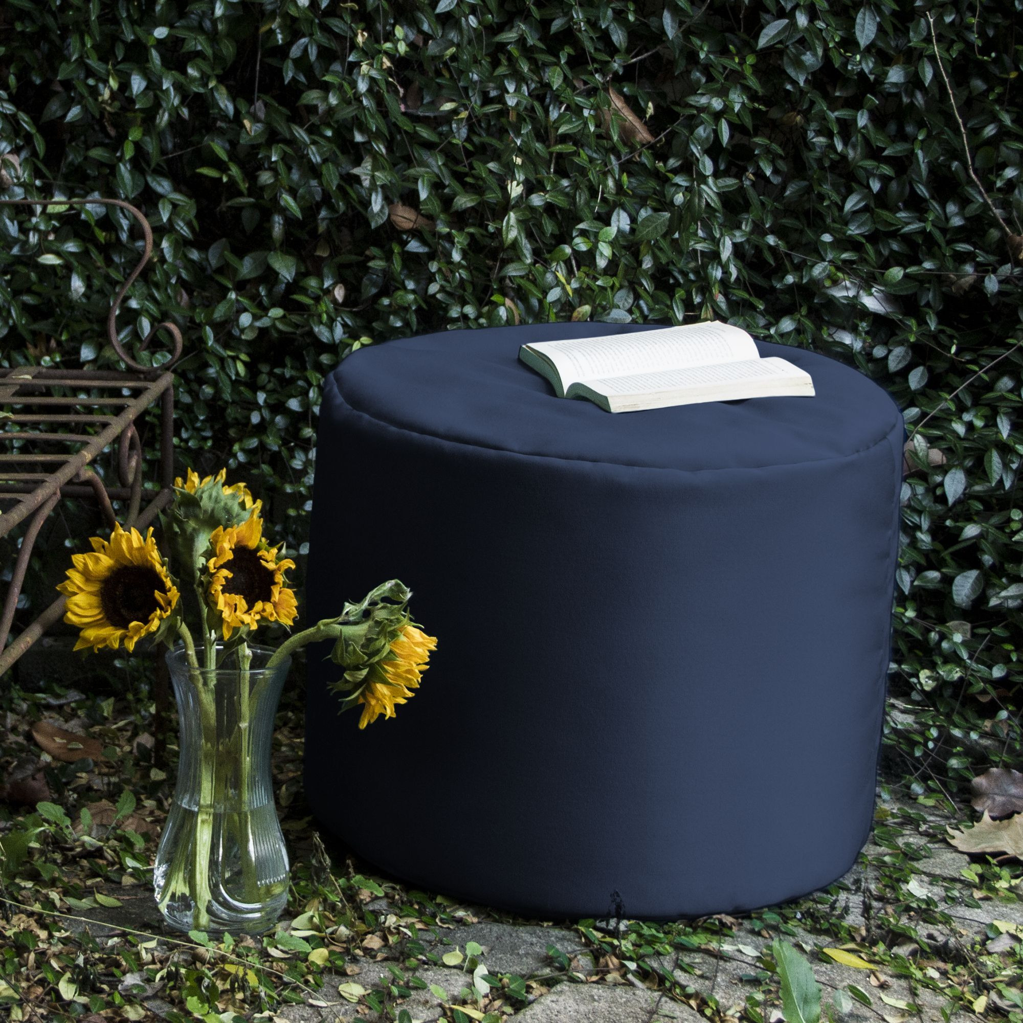 Jaxx Spring Outdoor Ottoman  Navy